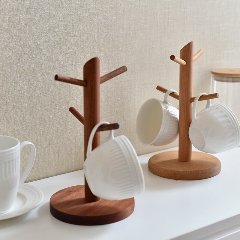 Solid Wood Hanging Cup, Key Jewelry Rack, Lightweight Living Room Entrance Wooden Frame, Water Cup, Milk Cup Storage Creativity