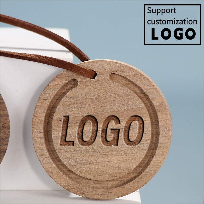 Personalized Walnut Wood Aromatherapy Pendant – Engravable Essential Oil Diffuser for Car & Backpack, Luxury Handmade Perfume Gift (Solid Wood, Free Engraving)