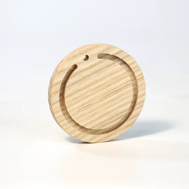 Personalized Walnut Wood Aromatherapy Pendant – Engravable Essential Oil Diffuser for Car & Backpack, Luxury Handmade Perfume Gift (Solid Wood, Free Engraving)