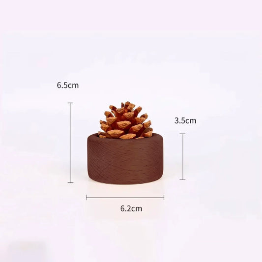 Natural Pinecone & Beech Wood Essential Oil Diffuser – Fire-Free Aromatherapy Decor for Home/Car (Eco-Friendly, Handmade, Reusable Fragrance Enhancer)