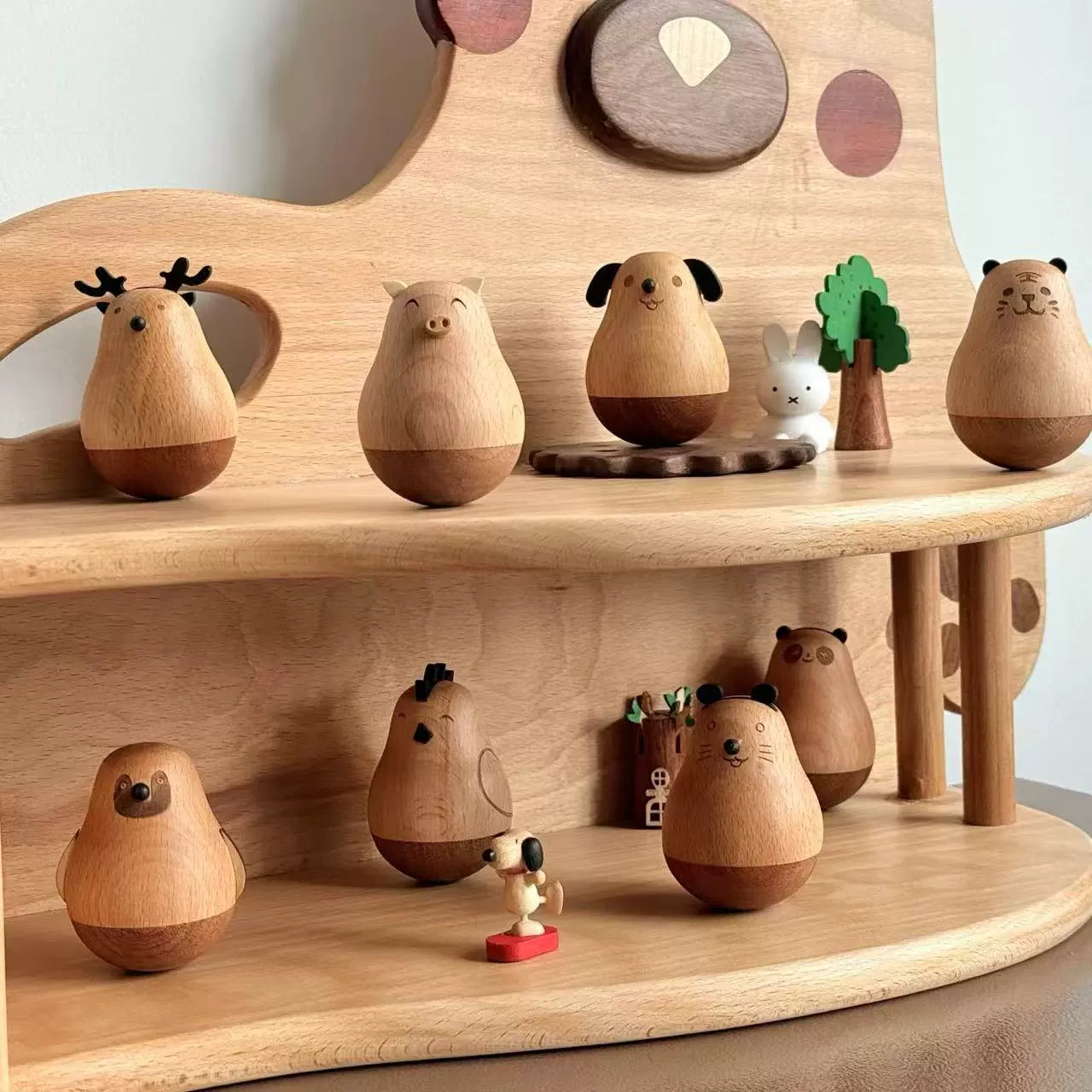 Wholesale Wooden Handicrafts – Creative Cartoon Animal New Year Decorations (Factory Direct, Bulk Discount, Eco-Friendly Gifts)