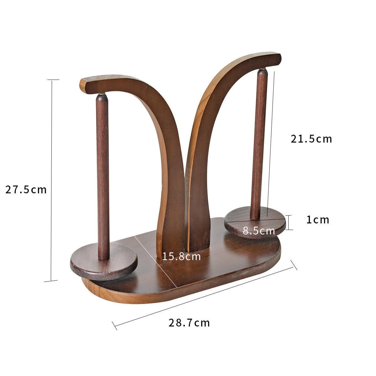 Multi-Purpose Yarn Organizer - Wooden Rotatable Thread Spool with Anti-Slip Base | Ideal for Crochet/Embroidery/Yarn Craft