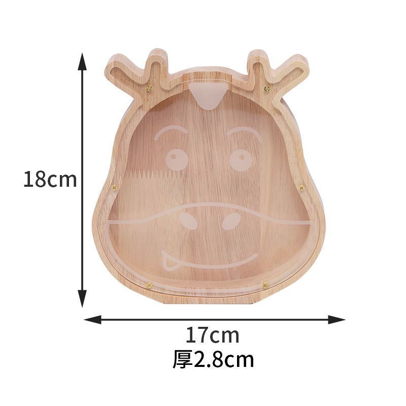 Solid Wood Piggy Bank With Twelve Zodiac Signs, Transparent Acrylic, Not Recommended, Can Only Enter But Not Exit. Savings Piggy Bank 2025 New Model
