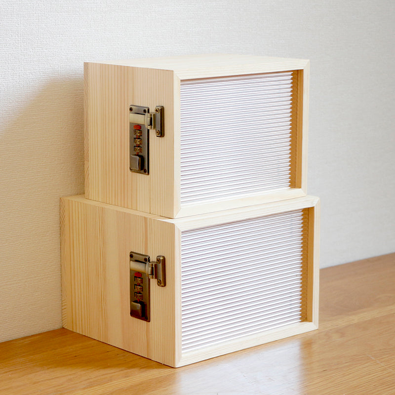 Solid Wood Transparent Tape Password Lock Piggy Bank Storage Box New Year'S Money Children'S Piggy Bank With Only In/Out Function