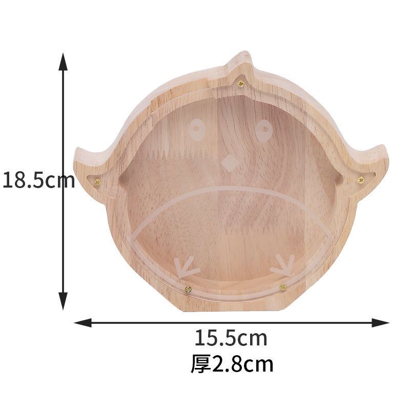 Solid Wood Piggy Bank With Twelve Zodiac Signs, Transparent Acrylic, Not Recommended, Can Only Enter But Not Exit. Savings Piggy Bank 2025 New Model