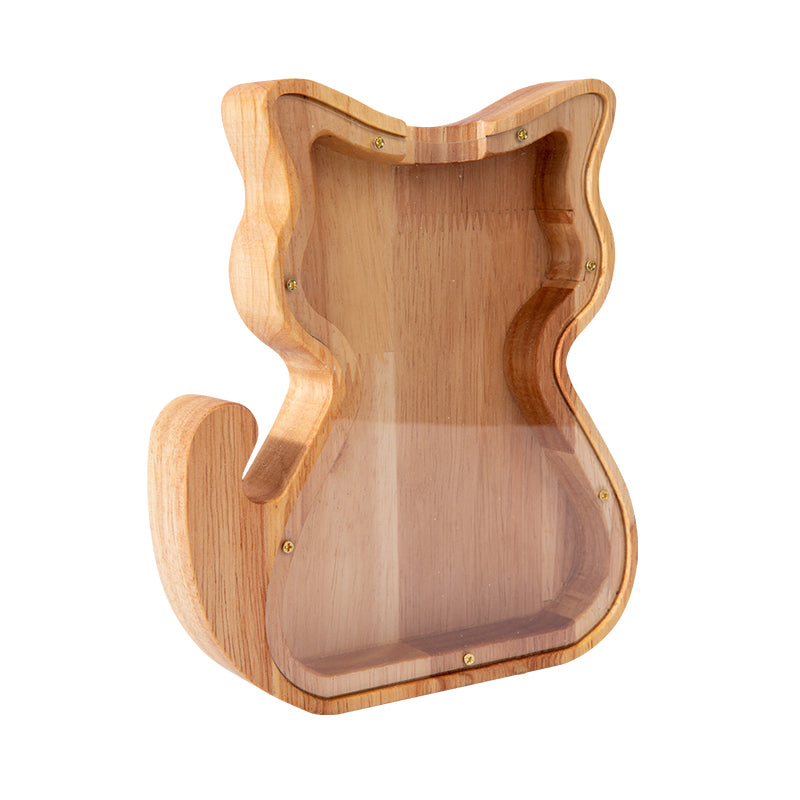 Animal Letter Piggy Bank Cartoon Wooden Rabbit Piggy Bank Internet Celebrity Creative Piggy Bank Ornament Transparent Gift To Celebrate The New Year