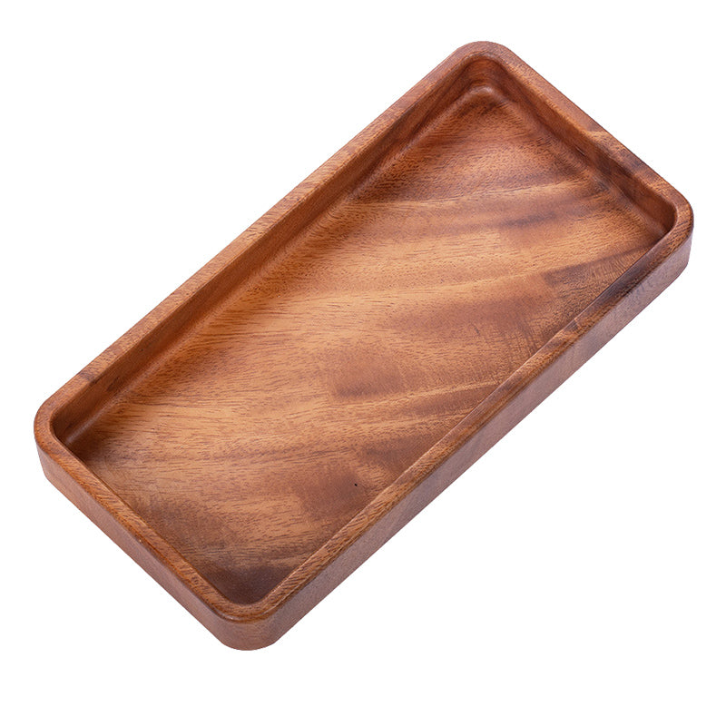 Walnut wood Dim sum tray Pastry nut square bowl Dried fruit tray Storage box Solid wood fruit tray Wood plate