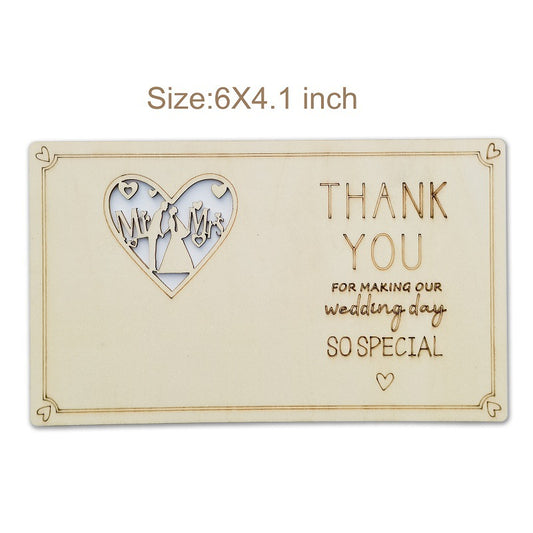 Wooden Personalized Wedding Invitation Card, Individually Packaged Wedding Card, Wedding Thank-You Card, Invitation Card, Greeting Card Invitation Card
