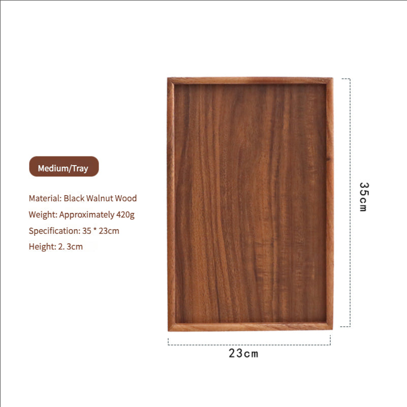 Mid-Century Modern Serving Board - Rectangular Walnut Platter for Brunch/Cheese/Wine Pairing