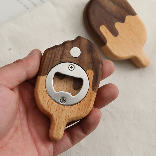 Creative Refrigerator Sticker Bottle Opener, Magnetic Beer Screwdriver, Ice Cream Shaped Bottle Opener, Kitchen Decoration