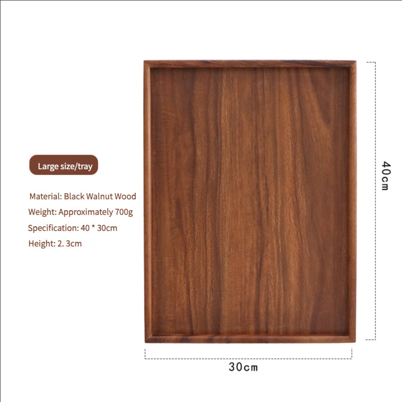 Mid-Century Modern Serving Board - Rectangular Walnut Platter for Brunch/Cheese/Wine Pairing